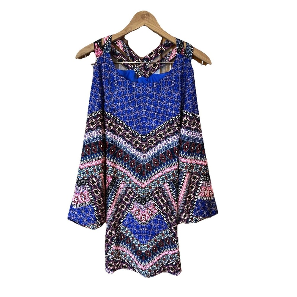 GB Girls Boho Dress Sz Large 12-14 Whimsical Strappy Colorful Trapeze Summer